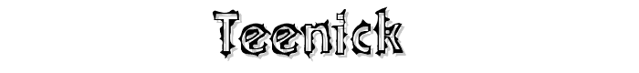 Teenick  font